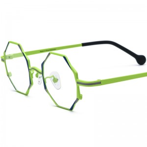 RUISEN’S Ultra Light Pure Titanium Polygon Eyeglass Frame Unisex Multi Color Prescription Glasses 185849