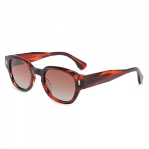 RUISEN’S Vintage Oval Thick Rim Sunglasses Multi Color Gradient Lens UV400 Daily Fashion Eyewear8629