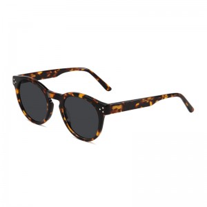 RUISEN’S Vintage Tortoise Round Acetate Sunglasses 23SA0222S