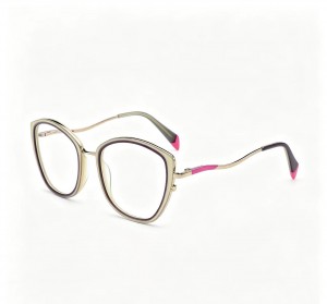 RUISEN’S Chic Cat-eye Glasses With Gold Frames & Pink Tips 8017