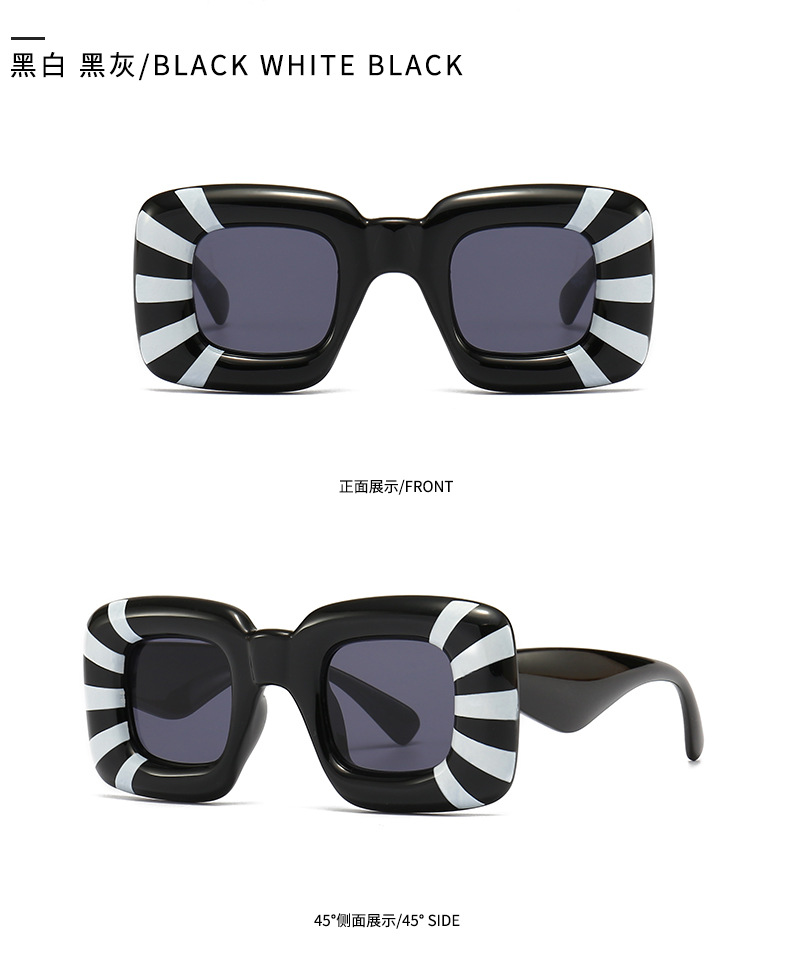 Thick Frame Plastic Sunglasses   86629-5
