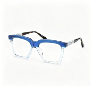 RUISEN’S Trendy Layered Square Acetate Eyewear With Refined Metal Hhinge Details 8031
