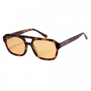 RUISEN’S Trendy Oversized Double-Bridge Acetate Sunglasses, Fashion Shades  RT2034