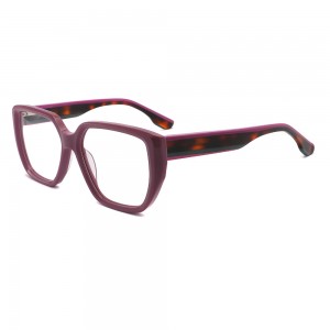 RUISEN’S Luxury Bi-Color Acetate Squared Eyewear 1074