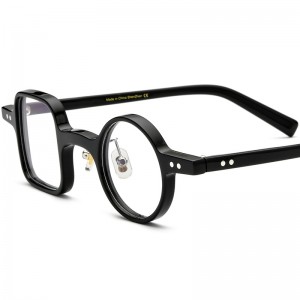 RUISEN’S New Asymmetrical Round & Square Acetate Optical Eyeglass Frame 19155
