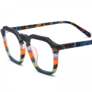 RUISEN’S Matte mixed-material square acetate glasses 19292