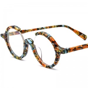 RUISEN’S Korean Trend Irregular Acetate Blue Light Blocking Glasses, Non-Prescription Eyewear 19191