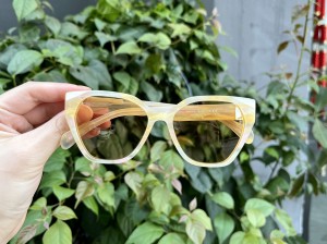 RUISEN’S Marbled Pearl Cellulose Acetate Protective Sunglasses AT8003