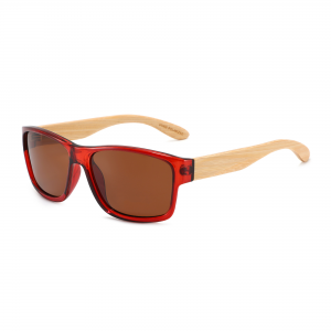RUISEN’S Bamboo Temple Polarized Sunglasses UV400 Square Sun Glasses for Beach Travel Driving Outdoor 1618