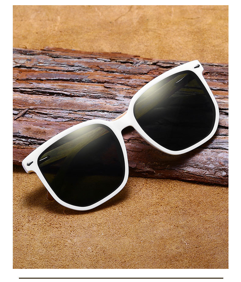 RUISEN'S Men's Retro Style Wooden Sunglasses 63729