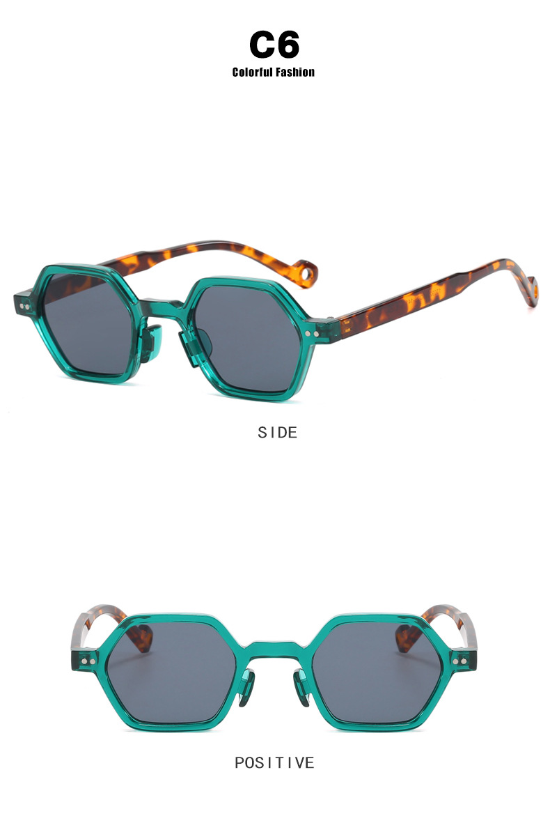 RUISEN'S Small Frame Irregular Fashion Multilateral Sunglasses 13092-14