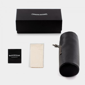 RUISEN’S Black Soft Drop Resistant Glasses Leather Case Set RS13