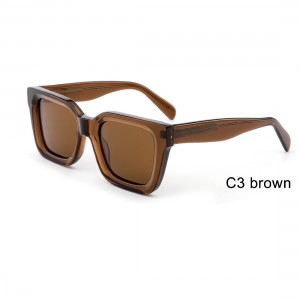 RUISEN’S New Square Polarized Sunglasses – Retro Thick Edge / Small Frame AT6025