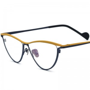 RUISEN’S Two-Tone Pure Titanium Vintage Cat Eye Optical Eyewear Frame 185748
