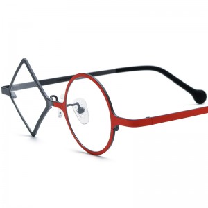 RUISEN’S Vibrant Irregular Pure Titanium Glasses Frames | Ultra-Light, Unisex Style 185852