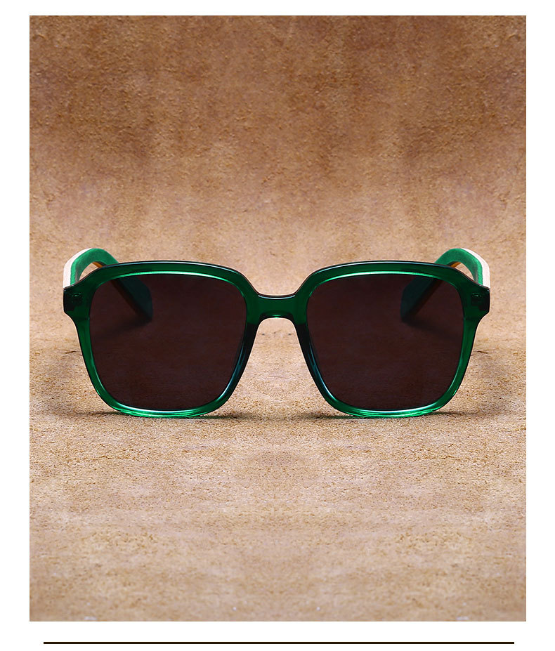 RUISEN'S Men's Polarized Light Wooden Sunglasses 63734
