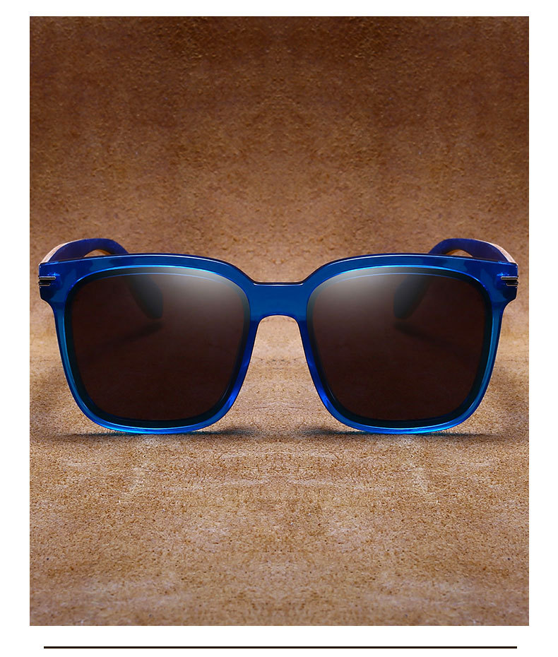RUISEN'S Men's Fashion Polarized Light Wooden Sunglasses 63740