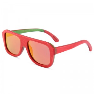Kacamata UV400 Kayu Tanpa Bingkai Fashion Baru RUISEN RS-W3009