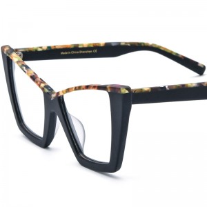 RUISEN’S New Multi-Color Patchwork Matte Square Acetate Optical Frames 19290