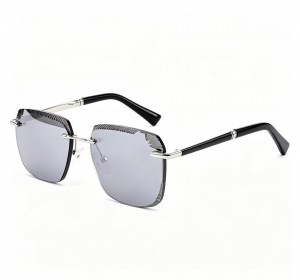 RUISEN’S Rimless Cut-Edge Sunglasses, UV400 Protection  25616