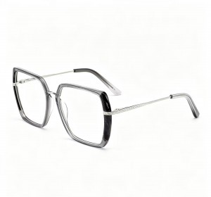 RUISEN’S  Chic Marble Square Metal Temple Glasses 8011