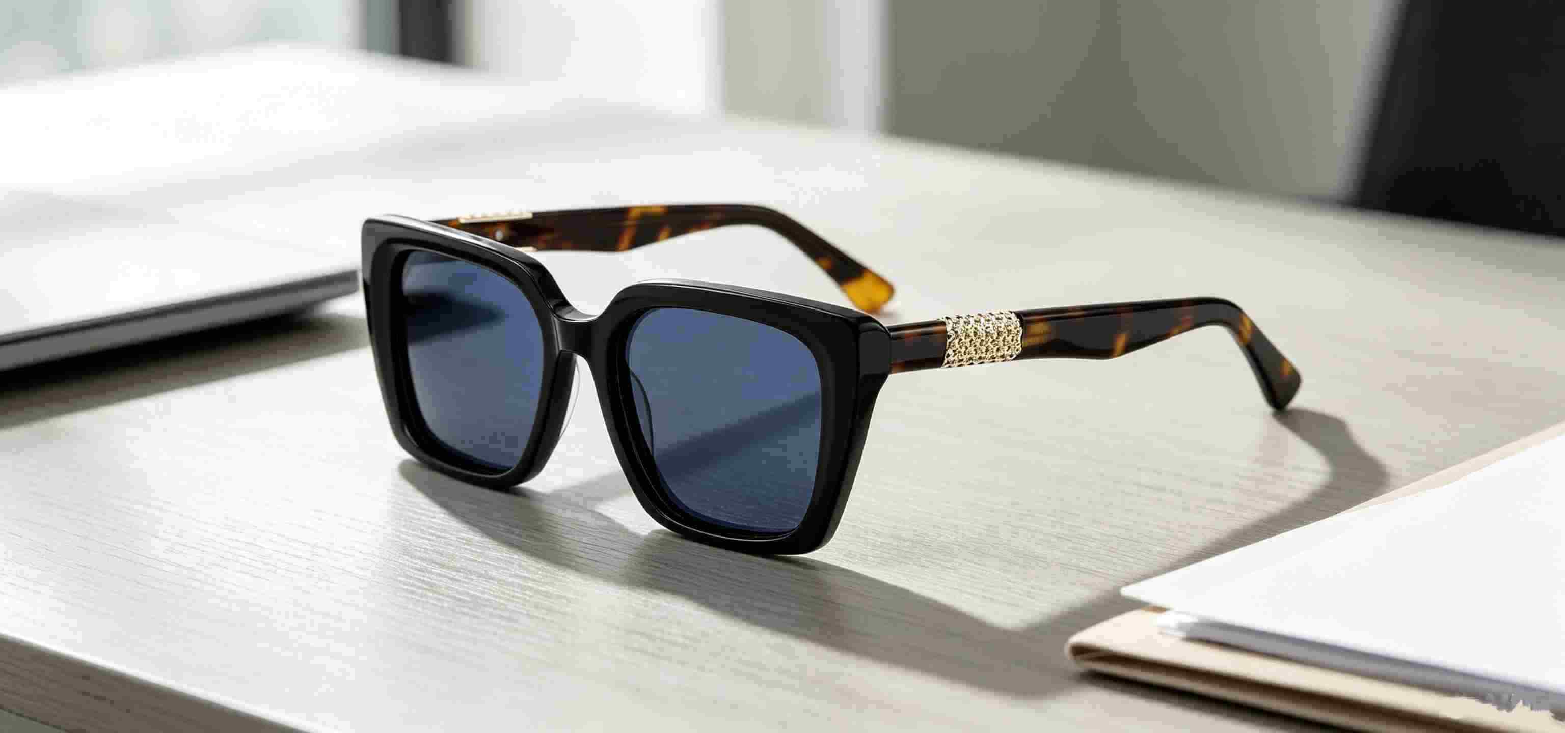 RUISEN'S Vintage Oversized Square UV Protection Luxury Fashion Sunglasses ATG1012
