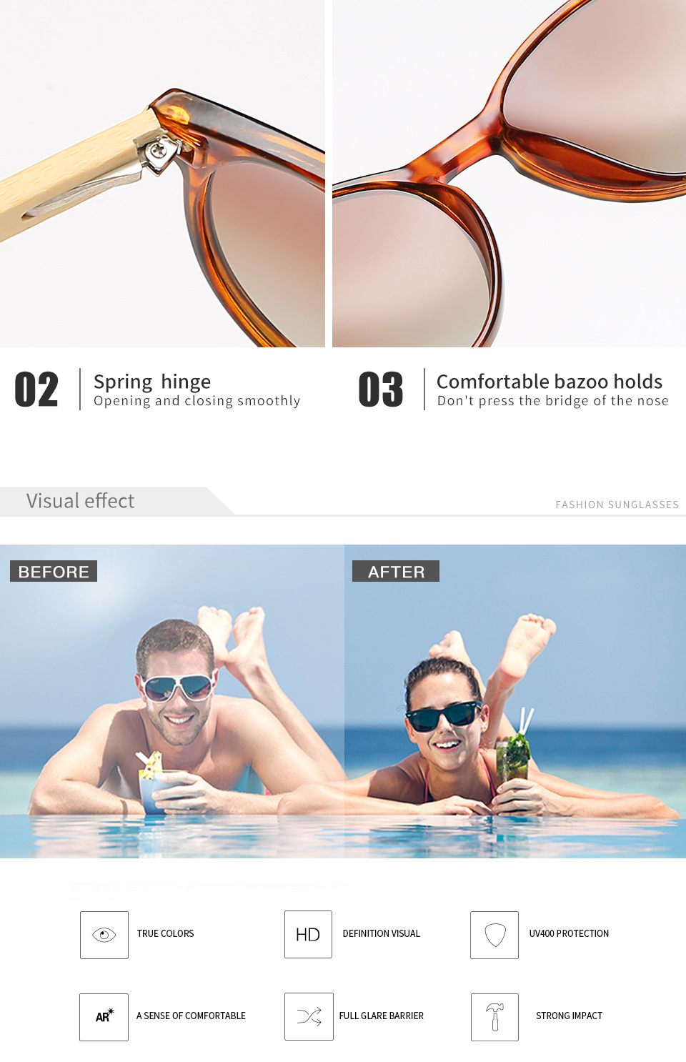 लकड़ी बांस आईवियर विवरण 4